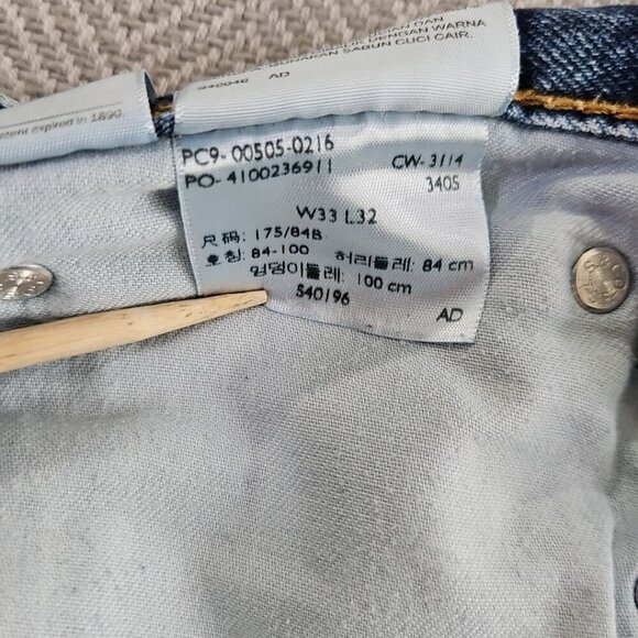 Levi's 505 Men's Jeans Size W33 L32 Classic Fit Straight Leg Blue Denim EUC - Picture 15 of 15